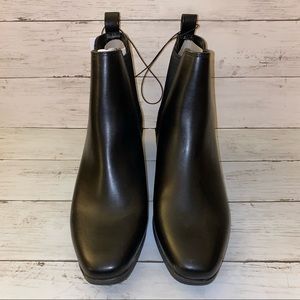 A NEW DAY Black Chunky Heel Slip On Boots Sz 11